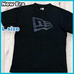 ニューエラ NEW ERA プリント 半袖 Tシャツ 刺繍ロゴ フェードブラック