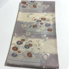 M257 夏帯 花模様 蝶々 唐織 絽 六通 正絹 袋帯 - メルカリ
