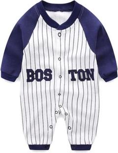 男の子 春 秋 長袖 ベビー服 ロンパース 野球ユニフォーム