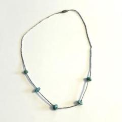 ビンテージ　ターコイズ　シルバー　ネックレス　SILVER　ナゲット レア新品】Vintage シルバービーズ＆ターコイズ ネックレス