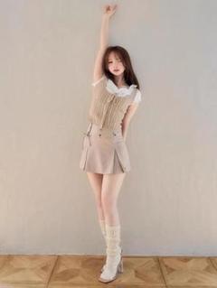 andmary　Rejina vest set ベージュ ANDMARY】Rejina vest set