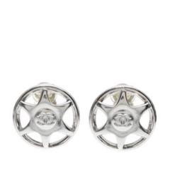 【美品】CHANEL シャネル イヤリング シルバー 97A ホイールモチーフ