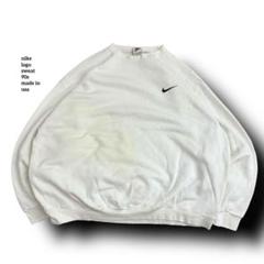 超激レアnikeナイキスウェット90s刺繍ロゴUSA製ワンポイントホワイトXXL 超激レアnikeナイキスウェット90s刺繍ロゴUSA製ワンポイント