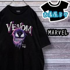 古着マーベルベノムデカロゴアメコミゆるだぼTシャツ黒ブラック2XL