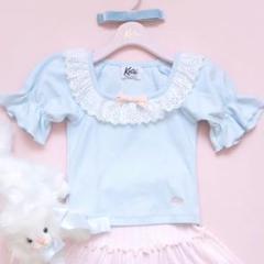 Katie MY FIRST KATIE puff tee ブルー 最終値下げ】Katie MY FIRST KATIE puff tee ブルー
