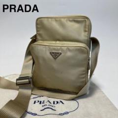 n57【美品】プラダ　三角ロゴ　ナイロン　レザー　ショルダーバッグメッセンジャー