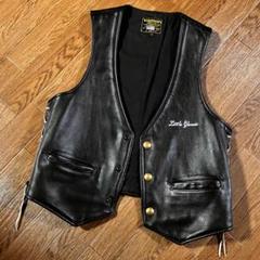 vanson 黒レザー ベスト ジッパー付き vanson レザー ベスト サイズ38 黒 - メルカリ