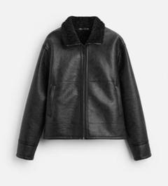 【ZARAザラ】ダブルフェイスジャケット S 黒 ライダース レザー ムートン 2025年最新】zara ダブルフェイスジャケットの人気アイテム
