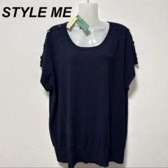 【新品】 STYLE ME ドルマンスリーブ トップス ネイビー 未使用 ＬＬ