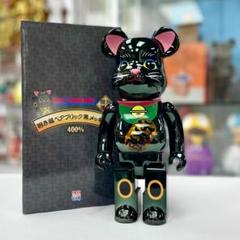 BE@RBRICK 招き猫 黒メッキ 発光 400％ 新品未開封品