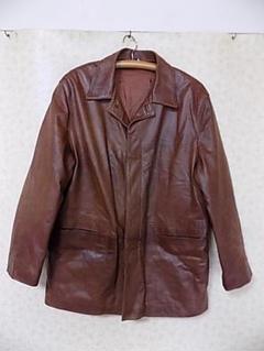【美品】【LOUIS FERAUD】ルイフェロー＊レザーコート ヴィンテージ ルイフェロー 本革ジャケット コート【42】ブラック ワイルド