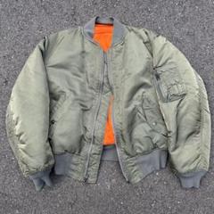 80s ALPHA MA-1 Flight L相当 アルファ オリーブ グリーン 新品、本物、当店在庫だから安心】 ALPHA オリーブグリーン 雑多