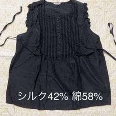 週末限定10%OFFbittersyrupノースリーブブラウスLLシルク42%のサムネイル