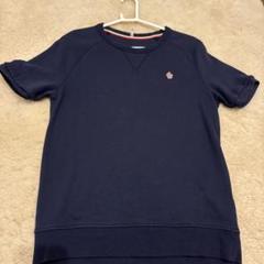 MONCLER 刺繍ロゴ　ネイビー Tシャツ　新品　未使用　タグ付き レタリングロゴ刺繍 Tシャツ クルーネック コットン ネイビー