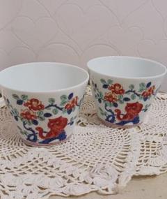 江戸後期　吉祥文色絵蕎麦猪口　金継ぎ S-08 古伊万里 KOIMARI 染付 花卉文 蕎麦猪口 | imarimaru