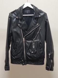 glamb バスキア ライダースジャケット　Basquiat riders Basquiat riders/バスキア/ダブルライダースジャケット（glamb