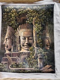 タ・プロムតាព្រមហ្ម、油絵、カンボジアアート、クメールアート タ・プロムតាព្រមហ្ម、油絵、カンボジアアート