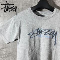 [大人気]　ステューシー　Tシャツ　90s　プリント◎　ストックロゴ　存在感◎
