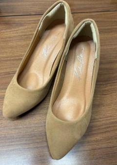 神戸レタス　ベージュ スエード ハイヒール Sサイズ