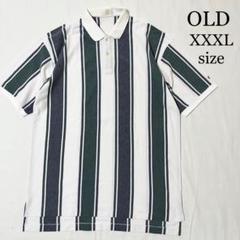 OLD collezione ストライプ デザインポロシャツ 鹿子 XXXL