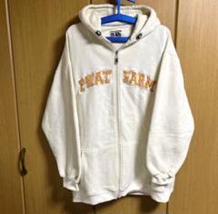 PHAT FARM クリーム色 ジップアップパーカー XXXL Mens XXL Phat Farm Hoodie Sweatshirt Beige Embroidered Zipup