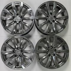 値下 鍛造 7.5J-18+35 5/114.3 ハイパーシルバー4本 中古美品