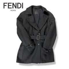 【美品】FENDI ズッカ ズッキーノ トレンチ コート 総柄 40イタリア製