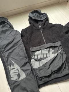 NIKE ナイキ セットアップ 上下セット サイズM キッズ140 黒 by メルカリ