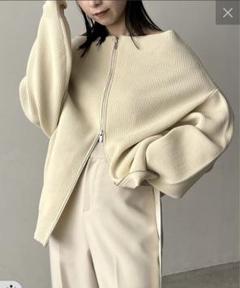 CAPRICIEUX LE'MAGE Wジップボートネックニット - メルカリ