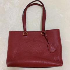 PRADA レザートートバッグ ロゴ刻印