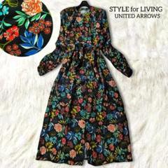 競売 ユナイテッドアローズ スタイル 花柄 ロング シャツワンピース ワンピース