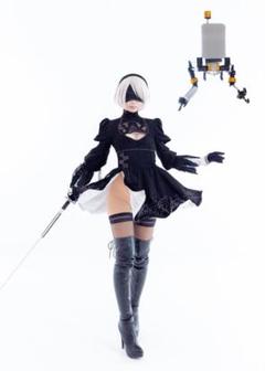 ニーアオートマタ 2B ヨルハ コスプレ 衣装 ウィッグ付 即購入可