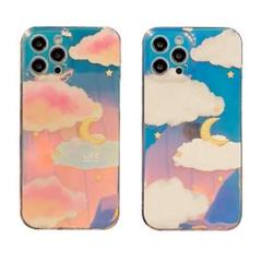 ﻿iphone12promax 白雲 オーロラ　おしゃれ iphone ケース