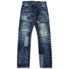 雰囲気抜群 glamb Unplugged denim パッチワーク 加工デニム