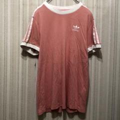 レアカラー adidas アディダス リンガーネックT 桜色 トレフォイルロゴ レアカラー adidas アディダス リンガーネックT 桜色
