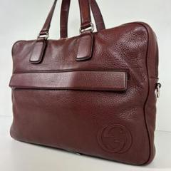 【ほぼ未使用】グッチ　ビジネスバッグ　2WAY　レザー　南京錠　鍵　ブラウン 12530977_1.jpg