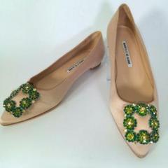 最終値引き★マノロブラニク★新品★フラットシューズ★ポインテッドトウ 2025年最新】MANOLO BLAHNIK つま先：ポインテッドトゥ フラット