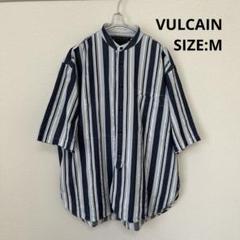 VULCAIN バンドカラーストライプビッグシャツ SIZE:M