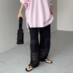 wee9s vintage like lace pants / レースパンツ 黒 - メルカリ