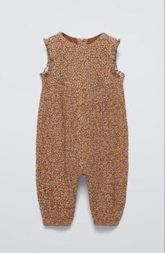 zara ベビー　オールインワン ZARA ベビー 新品 プリント地オールインワン 104 花柄 ショート