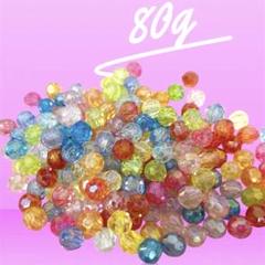 多角 ビーズ 80g MIX ハンドメイド 素材 パーツ 推し活 ストラップ
