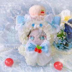 【ふわふわ⭐︎ねこちゃん】16㎝ぬい服/着ぐるみ  ストラップ付き  あんスタ あんスタ ぬい服 着ぐるみ バニラねこちゃんお魚付き 16cm