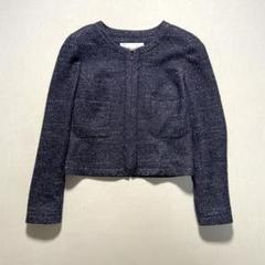 Rene 可愛いスライダー付デニム風ジャケット34 極美品