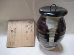 Ｍ５０８　芋頭水指　『膳所焼』『陽炎園造』『久田宗也　箱書』『近江八景』　共箱 表千家 久田宗也宗匠書付膳所焼 昭和己未 干支茶碗 (共箱)陽炎園