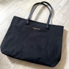 【訳あり】LEONARD　レオナール　本革　トート型ハンドバッグ　ブラック 訳あり】LEONARD レオナール 本革 トート型ハンドバッグ
