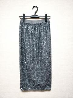 美品　SUREVE　スパンコールロングタイトスカート　M