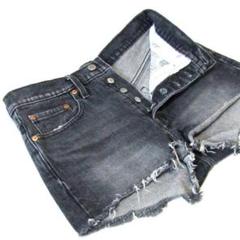 Levi'sリーバイス501▼ショーツデニムパンツ▼ブラック▼26▼W約74㎝