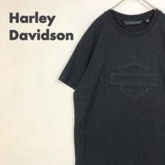 2626 ハーレーダビッドソン　ビッグロゴ　半袖　Tシャツ　ゆるだぼ　黒　L