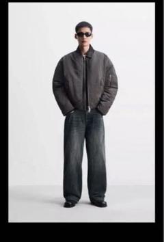 ZARA バルーンフィットステッチジーンズ　スーパーバギー　完売品 ZARA バルーンフィットステッチジーンズ スーパーバギー 完売品