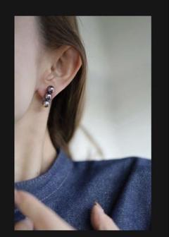 ripsalis リプサリス　dip 3line dip pearl ピアス dip] 3line dip pearl （black） | ripsalis